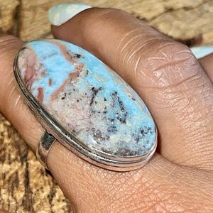 Caribbean Larimar Ring Size 9 1/4